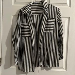 SHEIN Striped Button Down - size small